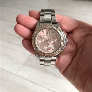 Michael Kors Rose gold crystals watch